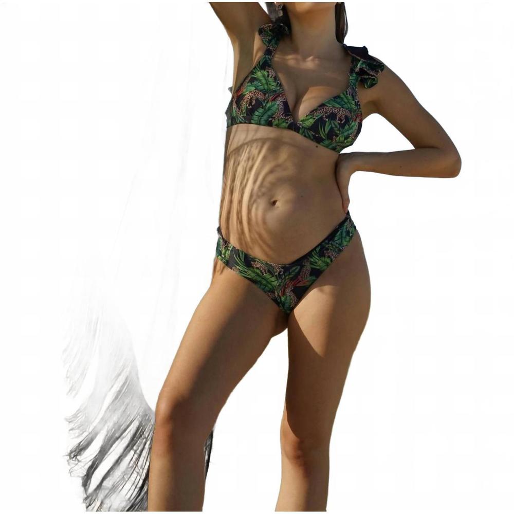 NEW LIA SAHARA fringed pareo in midnight jungle
